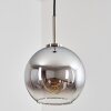 Koyoto Pendant Light glass 20 cm black, silver, 1-light source