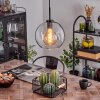 Koyoto Pendant Light glass 25 cm stainless steel, black, 1-light source