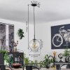 Koyoto Pendant Light glass 25 cm stainless steel, black, 1-light source