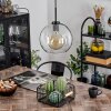 Koyoto Pendant Light glass 25 cm stainless steel, black, 1-light source