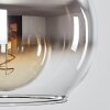 Koyoto Pendant Light glass 25 cm brushed steel, 1-light source