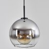 Koyoto Pendant Light glass 25 cm brushed steel, 1-light source