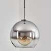 Koyoto Pendant Light glass 25 cm black, silver, 1-light source