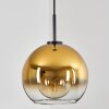 Koyoto Pendant Light glass 25 cm brushed steel, 1-light source