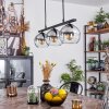 Koyoto Pendant Light glass 15 cm Smoke-coloured, 3-light sources