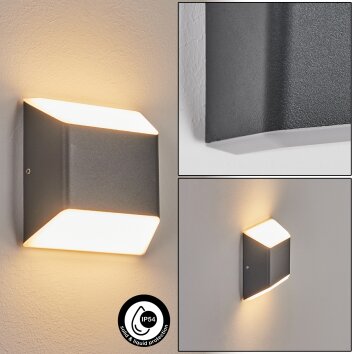 Yobo Outdoor Wall Light LED anthracite, 1-light source