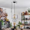 Koyoto Pendant Light glass 25 cm gold, black, 1-light source