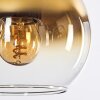 Koyoto Pendant Light glass 15 cm gold, clear, 3-light sources