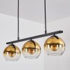 Koyoto Pendant Light glass 15 cm gold, clear, 3-light sources