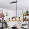 Koyoto Pendant Light glass 20 cm Amber, 4-light sources