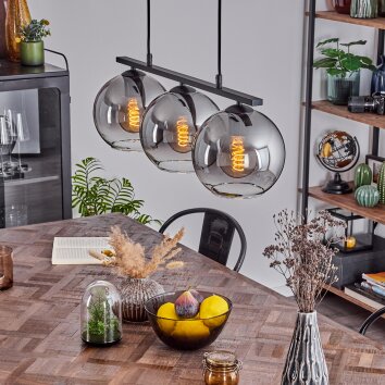 Koyoto Pendant Light glass 20 cm Smoke-coloured, 3-light sources