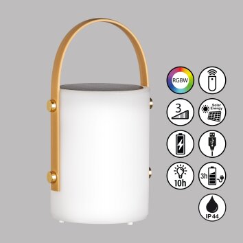 FHL easy Bari Solar lights LED white, 1-light source, Remote control, Colour changer