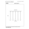 Lucide EVORA Pendant Light black, 5-light sources
