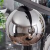 Koyoto Pendant Light glass 15 cm chrome, Smoke-coloured, 4-light sources