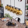 Koyoto Pendant Light glass 20 cm gold, clear, 5-light sources