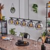 Koyoto Pendant Light glass 20 cm Smoke-coloured, 5-light sources