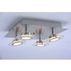 Leuchten Direkt LOLA-MIKE Ceiling Light LED stainless steel, 4-light sources, Remote control, Colour changer