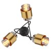 Globo MILLEY Ceiling Light brass, black, 3-light sources