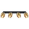 Globo MILLEY Ceiling Light brass, black, 4-light sources