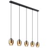 Globo MILLEY Pendant Light brass, black, 5-light sources