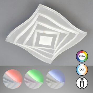 Fischer & Honsel Hero Ceiling Light LED white, 1-light source, Remote control, Colour changer