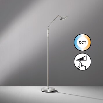 Fischer & Honsel Tallri Floor Lamp LED matt nickel, 1-light source