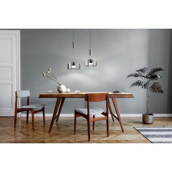 Fischer & Honsel Lavin Pendant Light LED matt nickel, 2-light sources