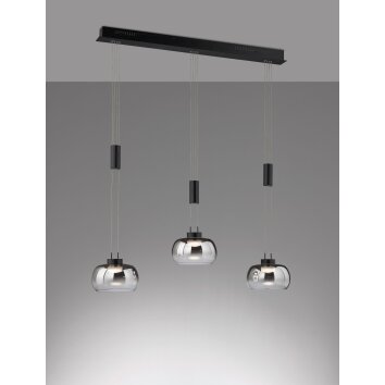 Fischer & Honsel Arosa Pendant Light LED black, 3-light sources