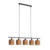 Fischer & Honsel Hyazinthe Pendant Light black, 5-light sources