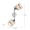 Leuchten-Direkt ACCOR Ceiling Light silver, 2-light sources