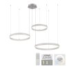 Leuchten-Direkt LILLUTI Pendant Light LED silver, 2-light sources, Remote control