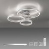 Leuchten-Direkt LILLUTI Ceiling Light LED silver, 2-light sources, Remote control