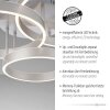 Leuchten-Direkt LILLUTI Ceiling Light LED silver, 2-light sources, Remote control