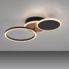 Leuchten-Direkt SEVENT Ceiling Light LED Wood like finish, black, 1-light source