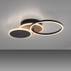 Leuchten-Direkt SEVENT Ceiling Light LED Wood like finish, black, 1-light source