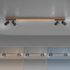 Paul Neuhaus PURE-LINES Ceiling Light LED anthracite, Dark wood, 5-light sources, Remote control