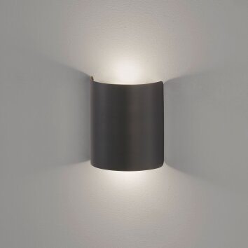 Fischer & Honsel Halv Wall Light LED black, 2-light sources