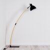HIGASHI Floor Lamp Light wood, black, 1-light source