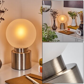 Flawil Table lamp matt nickel, 1-light source