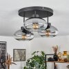 Haikala Ceiling Light clear, Smoke-coloured, 3-light sources