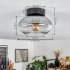 Haikala Ceiling Light clear, Smoke-coloured, 1-light source