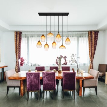 Globo SALVY Pendant Light black, 8-light sources