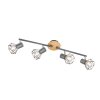 Fischer & Honsel Ran Ceiling Light grey, Wood like finish, 4-light sources