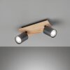 Fischer & Honsel Holton Ceiling Light LED Wood like finish, black, 2-light sources