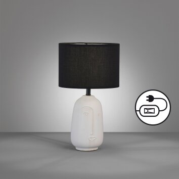 Fischer & Honsel Face Table lamp white, 1-light source