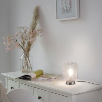 Leuchten Direkt REISHI Table lamp silver, 1-light source