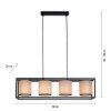 Leuchten Direkt RAVEN Pendant Light black, 4-light sources