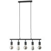 Brilliant Tiffany Pendant Light black, 5-light sources