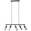 Brilliant Tiffany Pendant Light black, 5-light sources