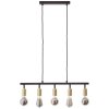 Brilliant Tiffany Pendant Light gold, black, 5-light sources
